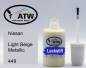 Preview: Nissan, Light Beige Metallic, 449: 20ml Lackstift, von ATW Autoteile West.